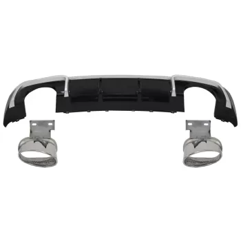 Rear Bumper Valance Diffuser with Exhaust Tips suitable for Audi A3 8V Sline Facelift (2016-2019) Hatchback Sportback RS3 Design Sport Bumper