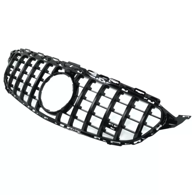 Front Grille suitable for Mercedes C-Class W205 S205 C205 A205 (2014-2018) GT-R Panamericana Design Black