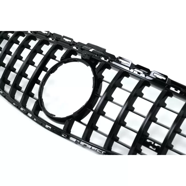 Front Grille suitable for Mercedes C-Class W205 S205 C205 A205 (2014-2018) GT-R Panamericana Design Black