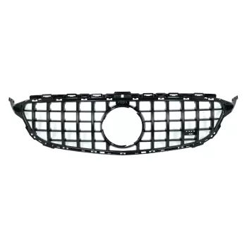 Front Grille suitable for Mercedes C-Class W205 S205 C205 A205 (2014-2018) GT-R Panamericana Design Black