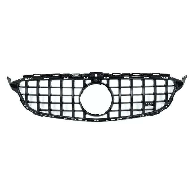 Front Grille suitable for Mercedes C-Class W205 S205 C205 A205 (2014-2018) GT-R Panamericana Design Black