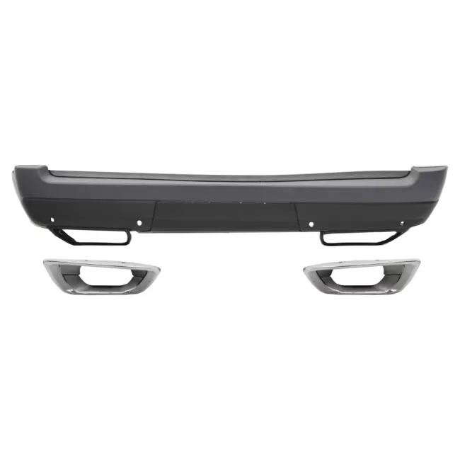 Rear Bumper with Exhaust Muffler Tips suitable for Range Rover Vogue IV L405 (2013-2017) Upgrade to Facelift 2018+ SVO Design