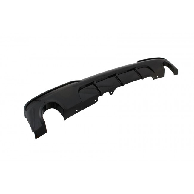 Double Outlet Single Exhaust Diffuser suitable for BMW 5 Series F10 F11 Non-LCI LCI (2011-2017) M-Technik Design Piano Black