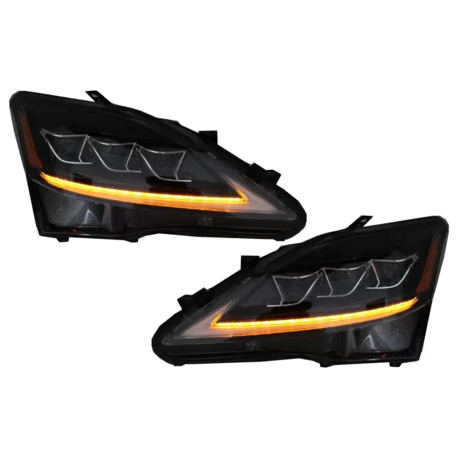 FULL LED DRL Headlights Dynamic Turn Light Signal suitable for LEXUS IS XE20 (2006-2013) Black Edition