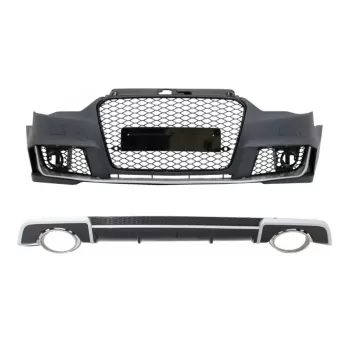 Body Kit with Diffuser and Exhaust Tips suitable for Audi A3 8V Sedan Cabrio (2012-2015) RS3 Design