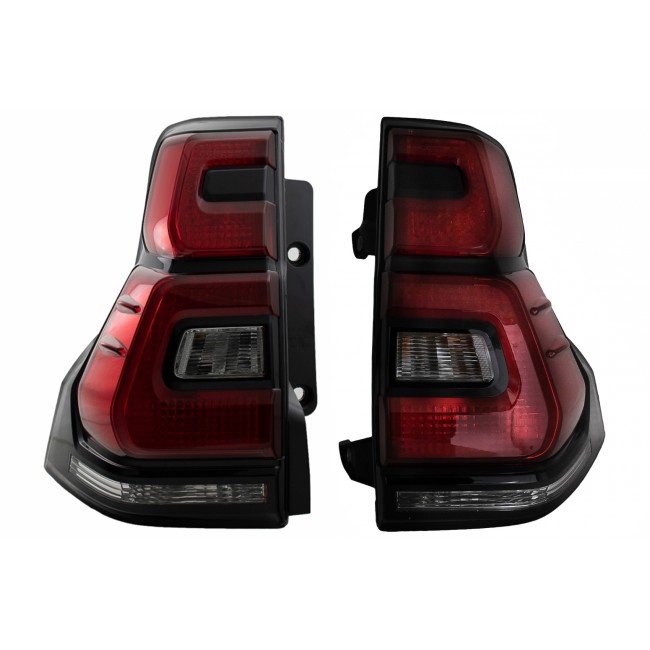 Taillights LED suitable for Toyota Land Cruiser FJ150 Prado (2010-2016) Red Clear Light Bar (2018+) Design