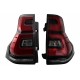 Taillights LED suitable for Toyota Land Cruiser FJ150 Prado (2010-2016) Red Clear Light Bar (2018+) Design