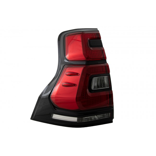Taillights LED suitable for Toyota Land Cruiser FJ150 Prado (2010-2016) Red Clear Light Bar (2018+) Design