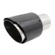 Carbon Fiber Exhaust Muffler Tips Polished Look Inlet 6.1cm