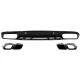 Rear Bumper Valance Diffuser suitable for Mercedes C-Class C205 A205 Coupe Cabriolet (2014-2019) Facelift C63S Design Silver Tips