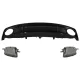 Rear Bumper Valance Diffuser Black with Exhaust Tips suitable for Audi A7 4G Facelift (2015-2018) RS7 Design only S-Line