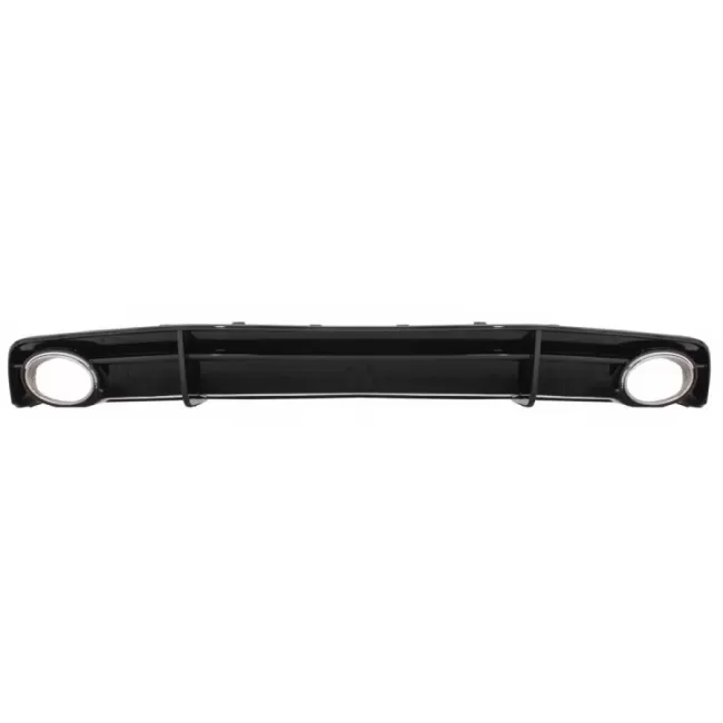 Rear Bumper Valance Diffuser Black with Exhaust Tips suitable for Audi A7 4G Facelift (2015-2018) RS7 Design only S-Line