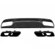 Rear Bumper Diffuser suitable for Mercedes C-Class W205 S205 (2014-2020) C63 Design with Black Exhaust Muffler Tips Only for Sport Package