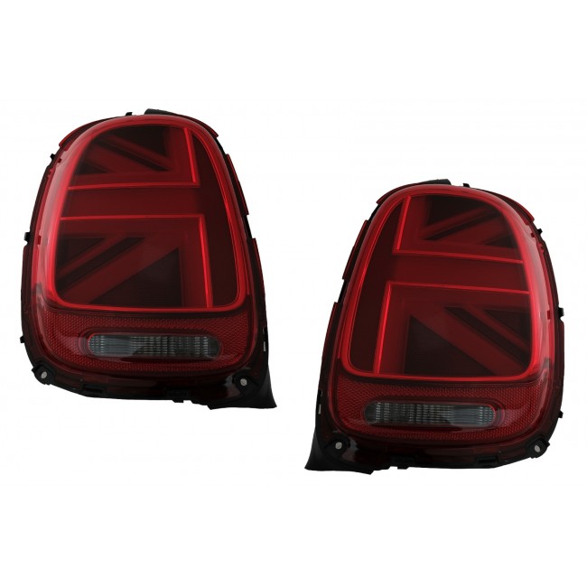 Pagalbiniai žibintai, tinkantys „Mini One F55 F56 F57 3D 5D“ kabrioletas (2014–2018) JCW dizaino raudona spalva