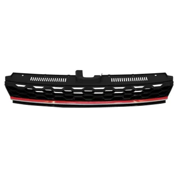 Central Badgeless Grille suitable for VW Golf 7.5 VII Facelift (2017-up) GTI Design Red And Chrome