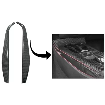 Car Center Console Panel Side Decorative Trim Cover Suitable for Mercedes A-Class W177 V177 (2018-Up) Carbon