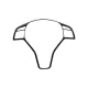 Car Steering Wheel Button Trim Frame Cover suitable for Mercedes W176 (13-15) W246 (12-18) W204 (08-15) W117 (13-16) W218 (11-18) W212 (10-16) X253 (15-18) X204 (09-15) X156 (13-20) Piano Black