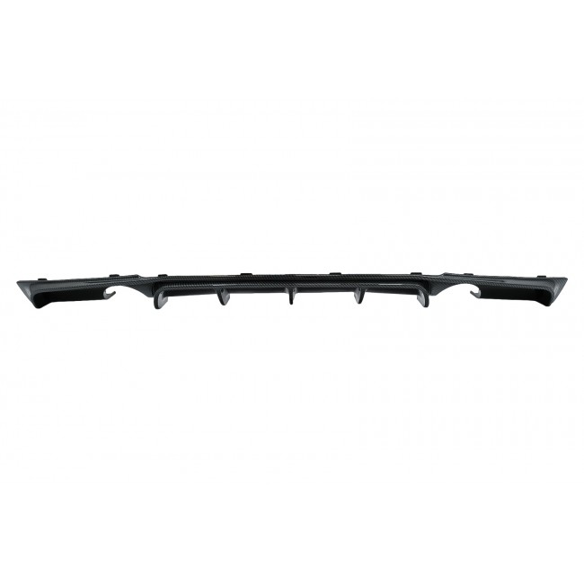 Rear Bumper Spoiler Valance Diffuser Double Outlet for Single Exhaust suitable for BMW 3 Series F30 F31 (2011-2019) M Performance Design Carbon Film Coating