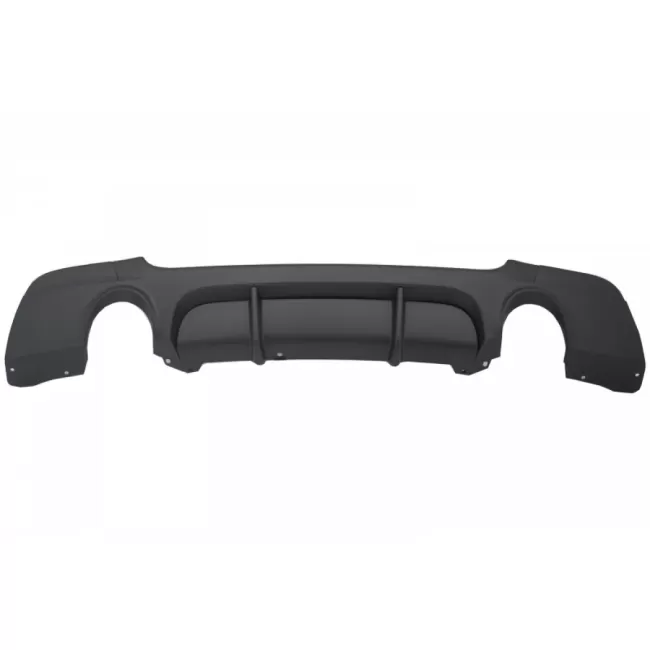 Rear Bumper Diffuser with Splitters suitable for BMW E92 Coupe 3 Series (2006-2010) M Performance Design Twin Single Outlet