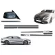 Set Sticker Side Decals & Upper Bonnet Roof Tailgate & Sticker Mirror Dark Grey suitable for Mercedes C205 Coupe A205 Cabriolet (2014-2016) A45 Design Edition 1