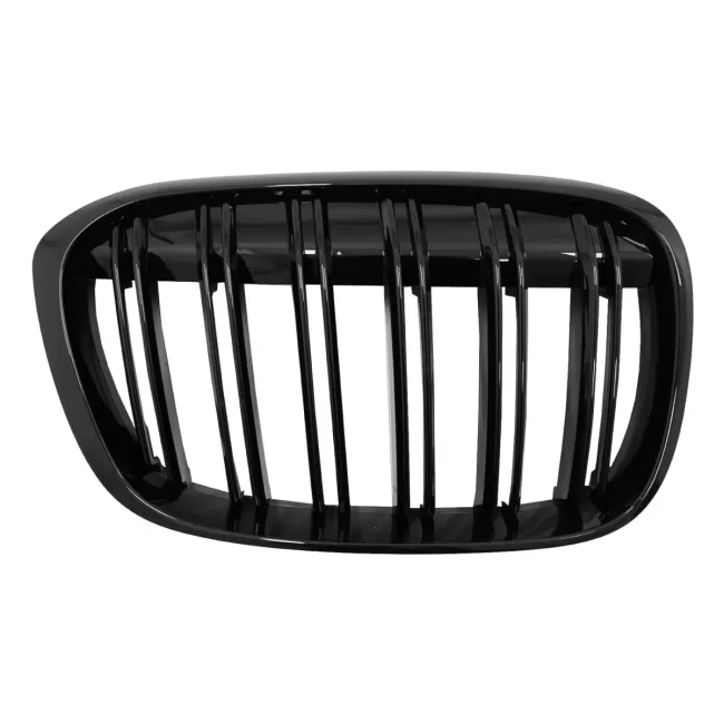 Central Kidney Grilles suitable for BMW X1 SUV F48 Pre-LCI (06.2015-2019) Double Stripe M Design Piano Black