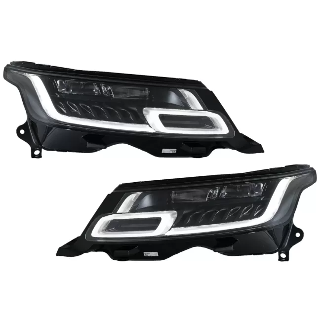 LED Headlights suitable for Range Rover Sport L494 (2013-2017) with Dynamic Signal Conversion to 2018-up Model Matrix Look