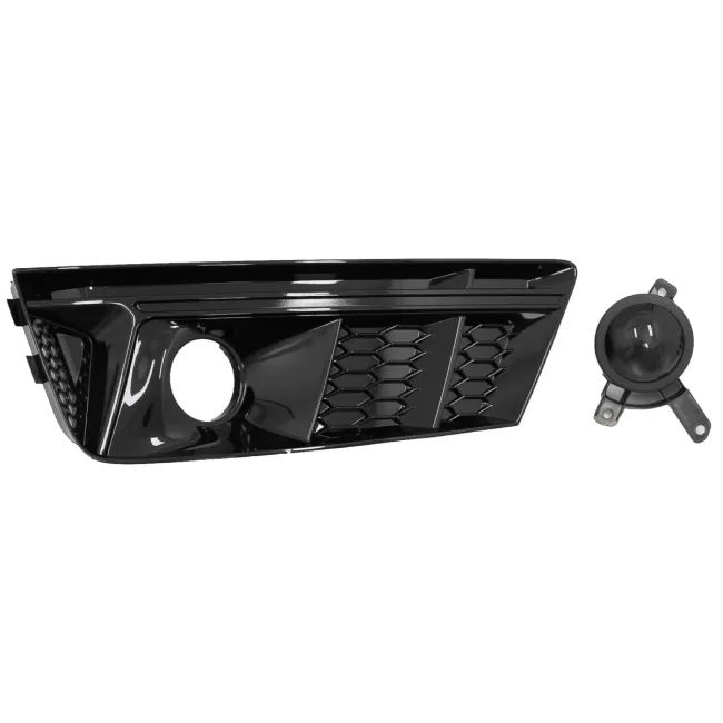 Bumper Lower Grille ACC Covers Side Grilles suitable for Audi A4 B9 Sedan Avant (2016-2018) RS4 Design Black Edition