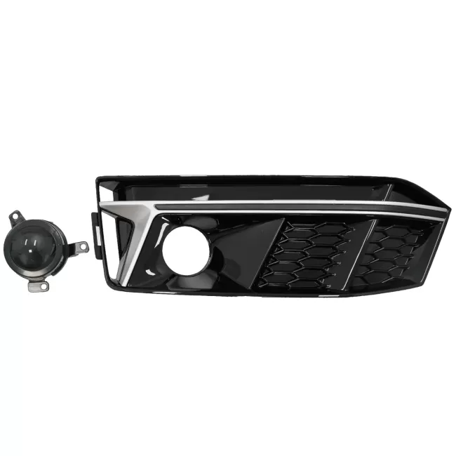 Bumper Lower Grille ACC Covers Side Grilles suitable for Audi A4 B9 S-Line Sedan Avant (2016-2018) RS4 Design Silver Edition