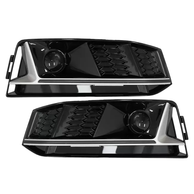 Bumper Lower Grille ACC Covers Side Grilles suitable for Audi A4 B9 S-Line Sedan Avant (2016-2018) RS4 Design Silver Edition