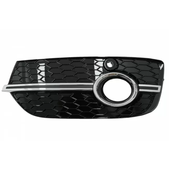 Fog Lamp Covers Side Grilles suitable for Audi Q3 8U (2011-2014) RS Design Piano Black Chrome