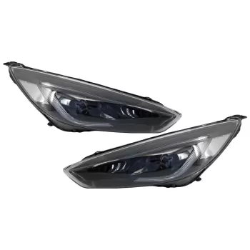 Headlights LED DRL suitable for FORD Focus III Mk3 RHD (2015-2017) Bi-Xenon Design Dynamic Flowing Turn Signals Demon Look