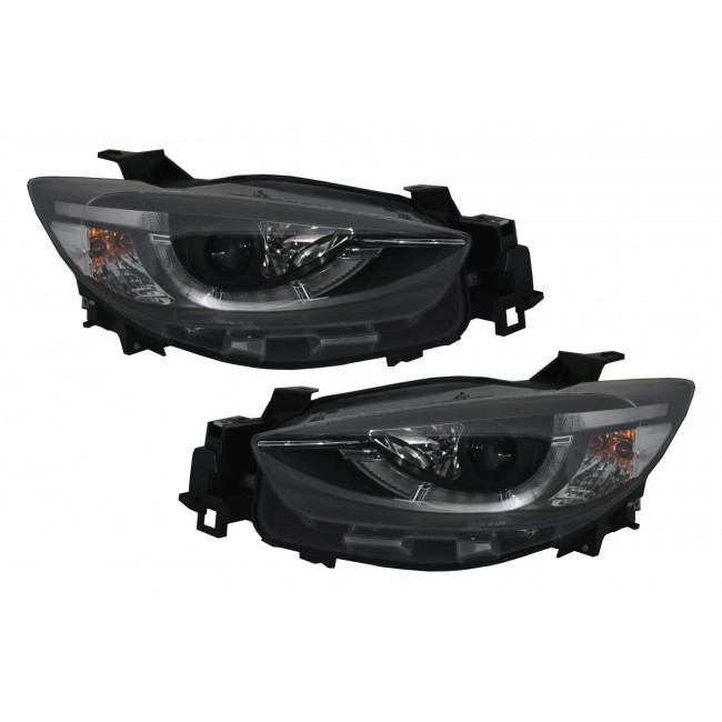 LED DRL priekiniai žibintai, tinkantys „Mazda CX5“ (2011–2015 m.) „Black Xenon“
