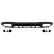 Rear Bumper Valance Diffuser suitable for Mercedes A-Class V177 Sedan (2018-) Chrome Exhaust