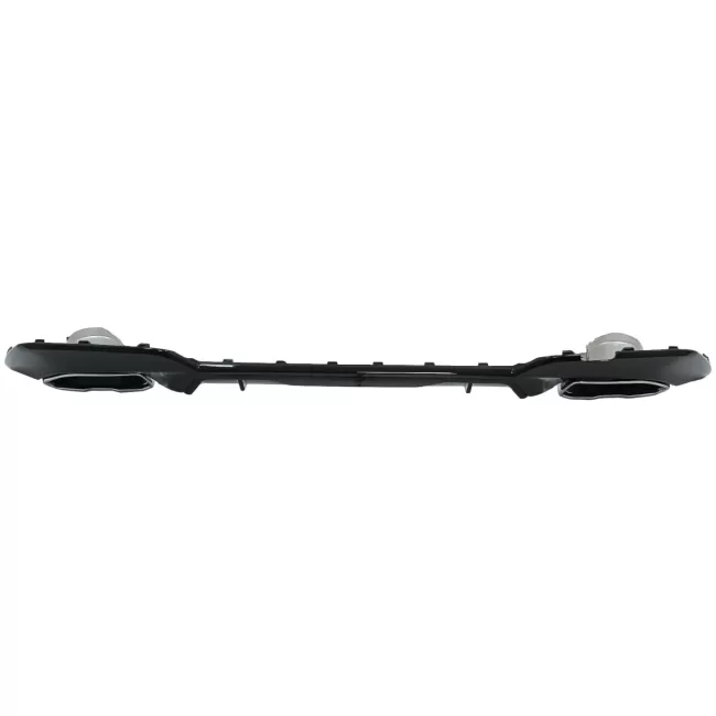 Rear Bumper Valance Diffuser With Chrome Exhaust Tips suitable for BMW 3 Series G20 G28 Sedan G21 Touring (2018-up) M340i M Look Piano Black