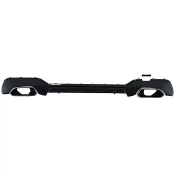 Rear Bumper Valance Diffuser With Chrome Exhaust Tips suitable for BMW 3 Series G20 G28 Sedan G21 Touring (2018-up) M340i M Look Piano Black