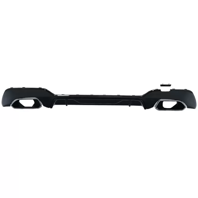 Rear Bumper Valance Diffuser With Chrome Exhaust Tips suitable for BMW 3 Series G20 G28 Sedan G21 Touring (2018-up) M340i M Look Piano Black