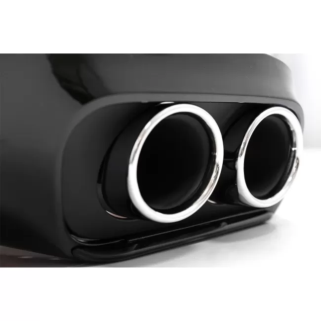 Rear Bumper Valance Diffuser Double Outlet with Exhaust Tips suitable for Mercedes C-Class C205 A205 Coupe Cabriolet (2014-2019) C43 Design