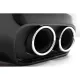 Rear Bumper Valance Diffuser Double Outlet with Exhaust Tips suitable for Mercedes C-Class C205 A205 Coupe Cabriolet (2014-2019) C43 Design