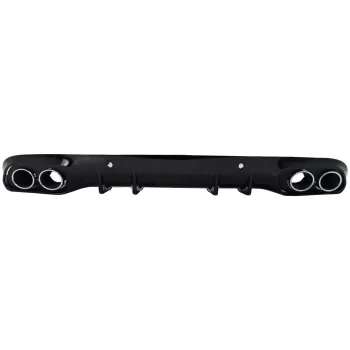 Rear Bumper Valance Diffuser Double Outlet with Exhaust Tips suitable for Mercedes C-Class C205 A205 Coupe Cabriolet (2014-2019) C43 Design