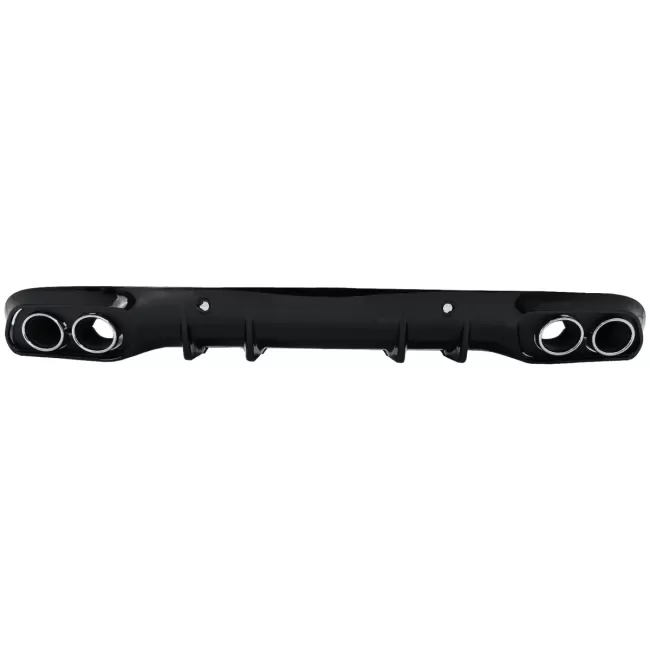 Rear Bumper Valance Diffuser Double Outlet with Exhaust Tips suitable for Mercedes C-Class C205 A205 Coupe Cabriolet (2014-2019) C43 Design