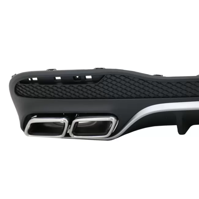 Rear Diffuser with Exhaust Muffler Tips suitable for Mercedes GLE W166 SUV Sport Line (2015-2018)