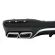 Rear Diffuser with Exhaust Muffler Tips suitable for Mercedes GLE W166 SUV Sport Line (2015-2018)