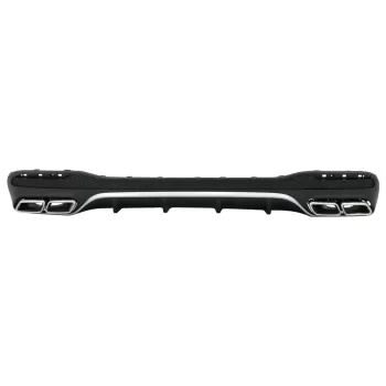 Rear Diffuser with Exhaust Muffler Tips suitable for Mercedes GLE W166 SUV Sport Line (2015-2018)