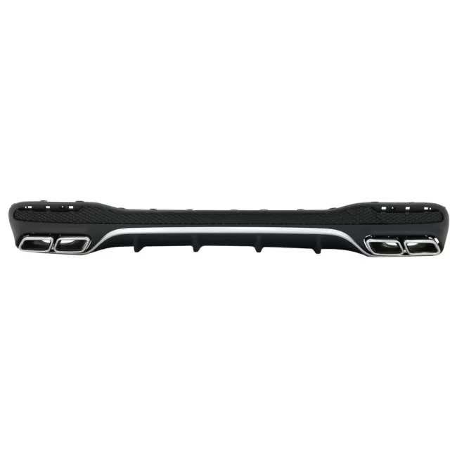 Rear Diffuser with Exhaust Muffler Tips suitable for Mercedes GLE W166 SUV Sport Line (2015-2018)