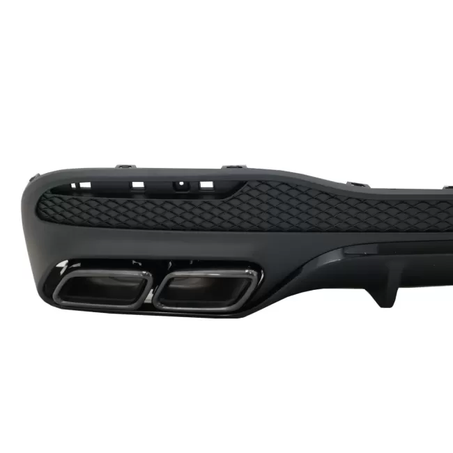 Rear Diffuser with Exhaust Muffler Tips suitable for Mercedes GLE W166 SUV Sport Line (2015-2018) Night Package