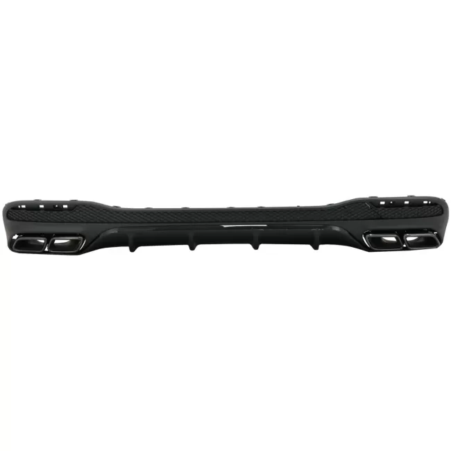 Rear Diffuser with Exhaust Muffler Tips suitable for Mercedes GLE W166 SUV Sport Line (2015-2018) Night Package