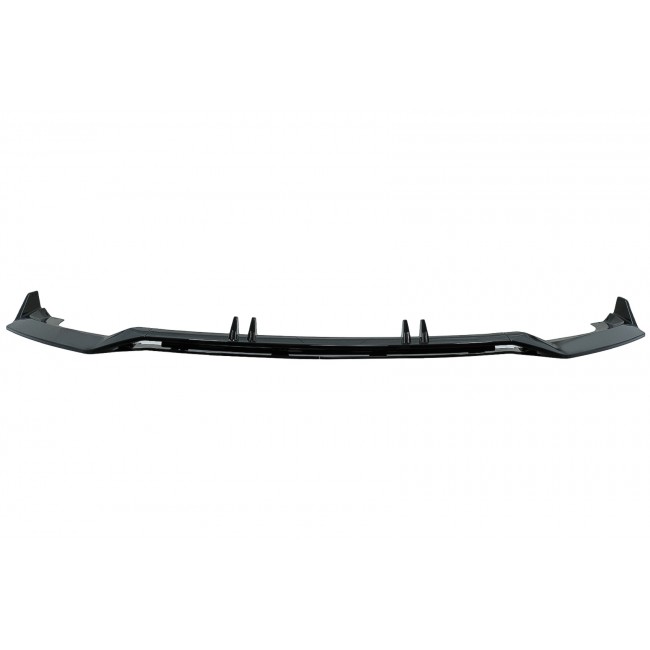 Front Bumper Spoiler Lip suitable for Audi A4 B9 8W S-Line (2016-2018) Piano Black Add-On