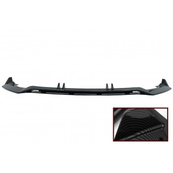 Front Bumper Spoiler Lip suitable for Audi A4 B9 8W S-Line (2016-2018) Carbon Look Add-On