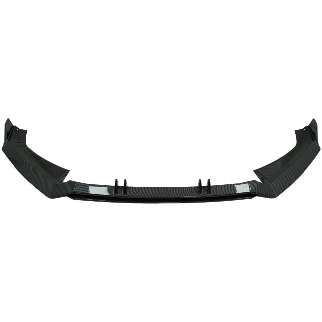 Front Bumper Spoiler Lip suitable for Audi A4 B9 8W S-Line (2016-2018) Carbon Look Add-On