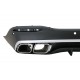 Rear Diffuser with Silver Exhaust Muffler Tips suitable for Mercedes GLE W167 SUV V167 Sport Line (2019-Up) GLE 63 Design